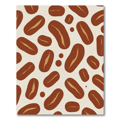 Brown Coffee Bean Scatter Rug