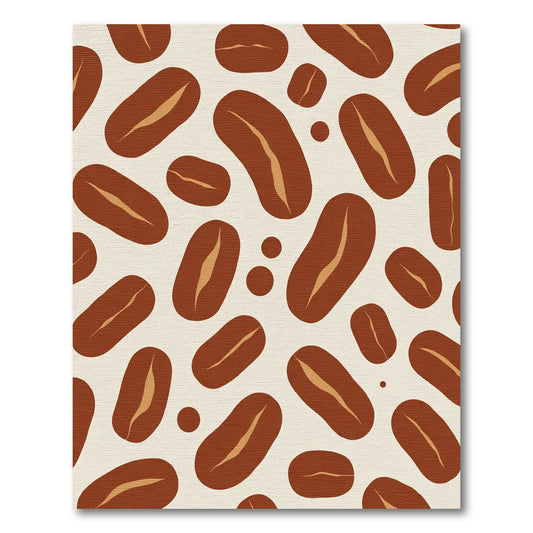 Brown Coffee Bean Scatter Rug