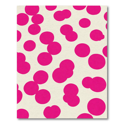 Fun Pink Polka Dot Scatter Rug
