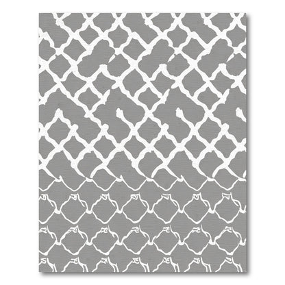 Gray White Diamond Network Rug