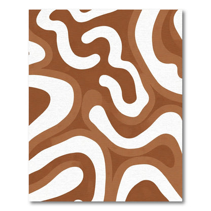 Warm Earthy Swirls Organic Rug