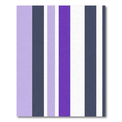 Modern Vertical Stripe Lavender Indigo Rug