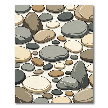 Natural Earthy Pebble Array Rug