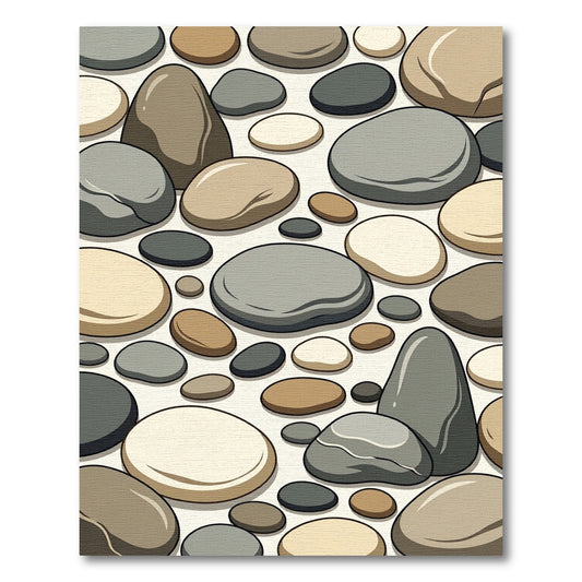Natural Earthy Pebble Array Rug