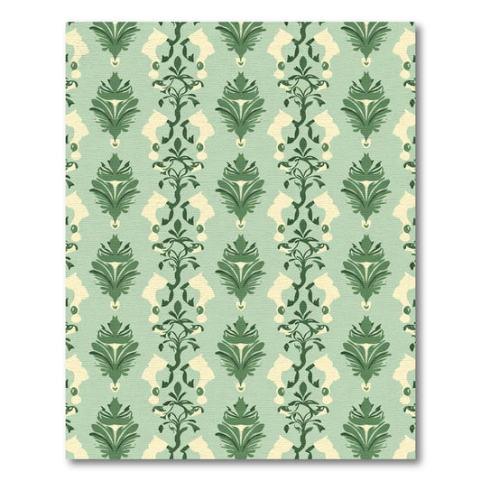 Sage Green Horse Silhouette Floral Rug