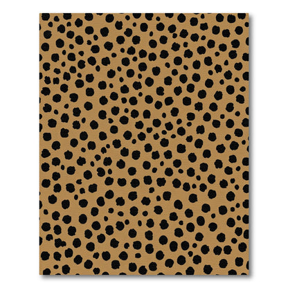 Brown Black Spotted Animal Print Rug