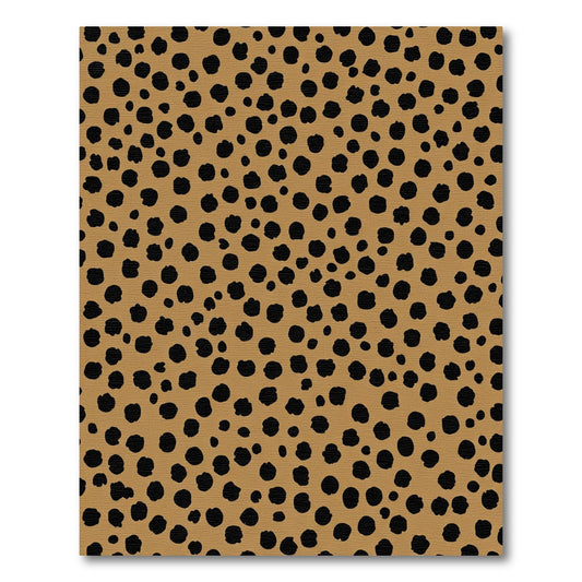 Brown Black Spotted Animal Print Rug