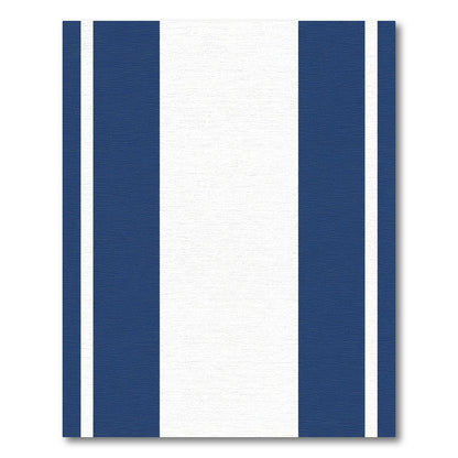 Navy White Bold Stripe Rug