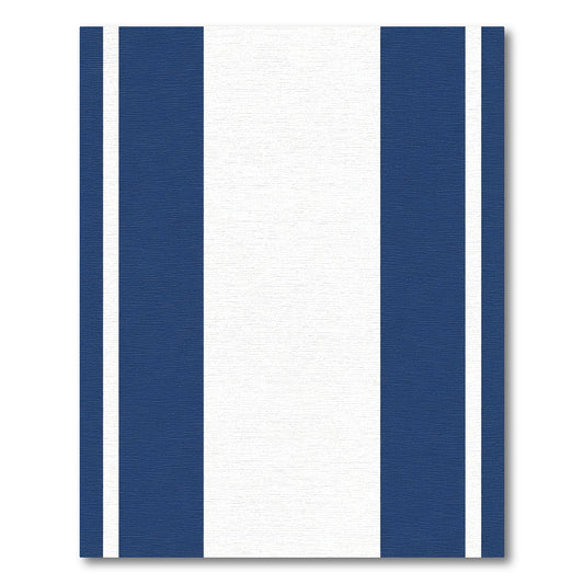 Navy White Bold Stripe Rug