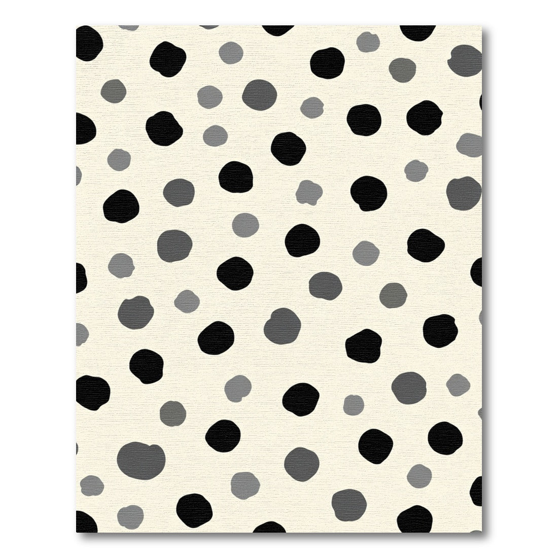 Monochrome Speckled Abstract Circles Rug