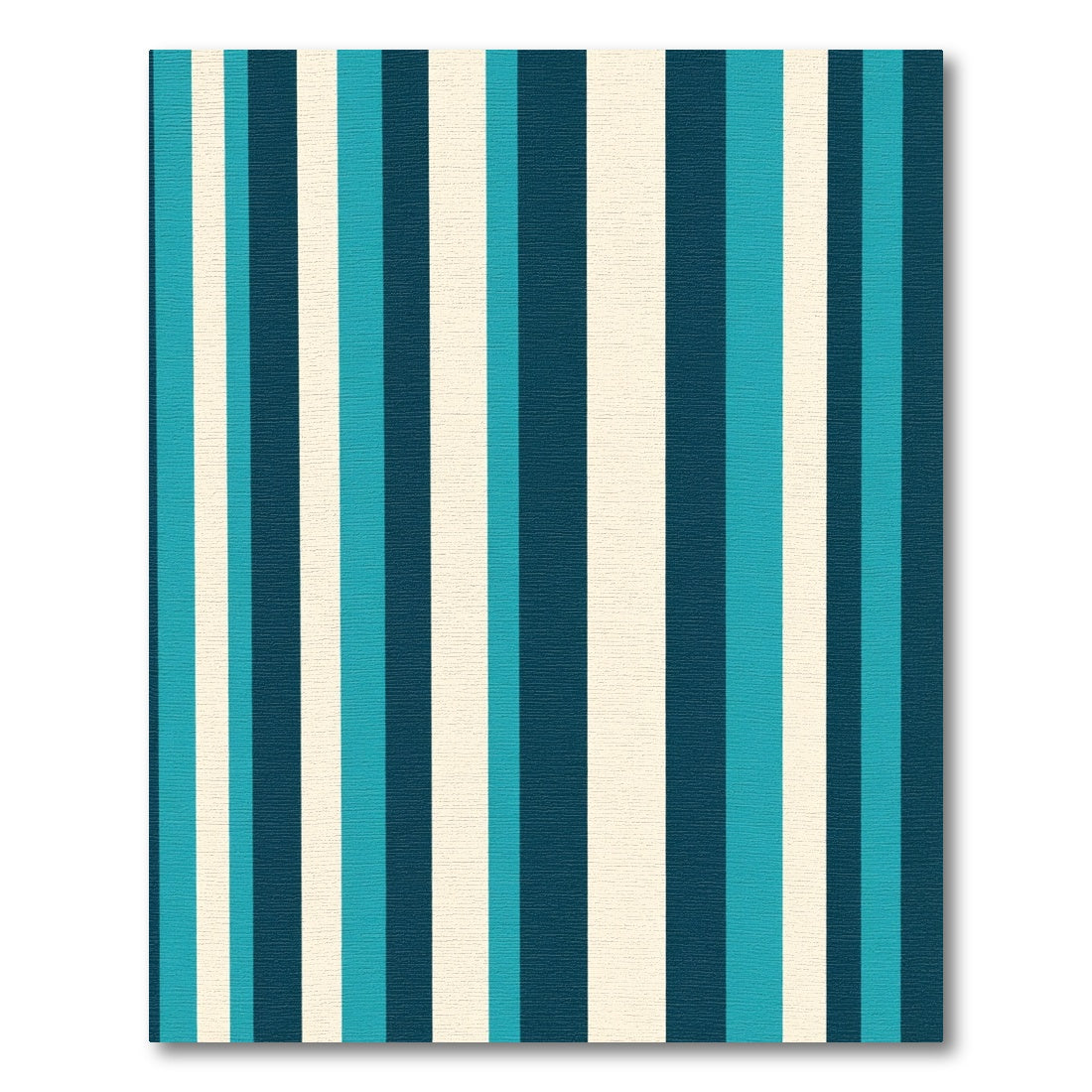 Blue Teal Cream Vertical Stripes Rug
