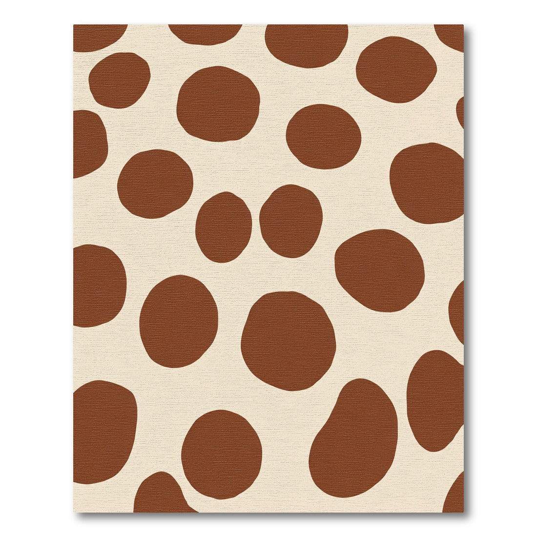 Brown Cream Spotted Organic Rounds Rug