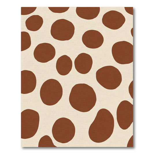 Brown Cream Spotted Organic Rounds Rug