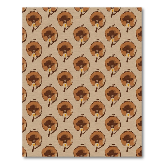 Brown Sepia Floral Scatter Rug