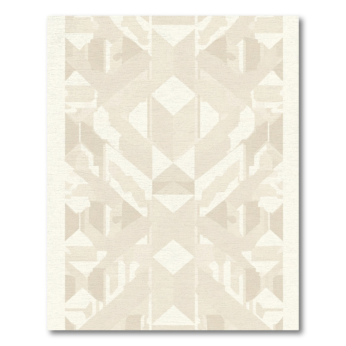 Cream Geometric Abstract Arrangement Rug