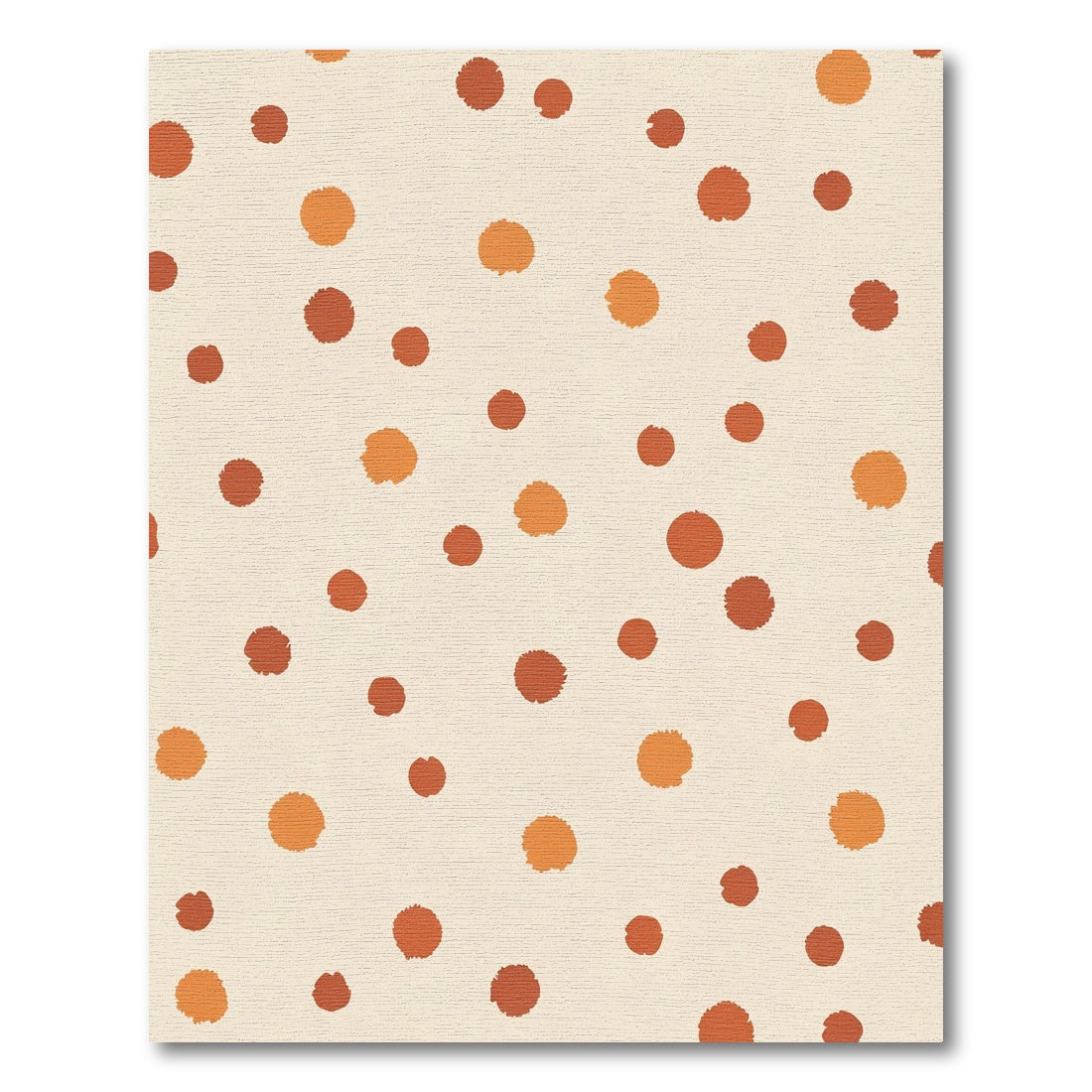 Warm Earthy Tone Polka Dot Rug