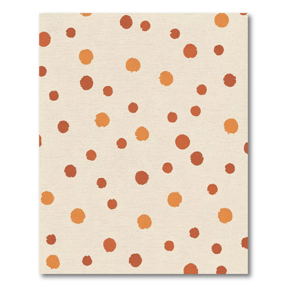 Warm Earthy Tone Polka Dot Rug