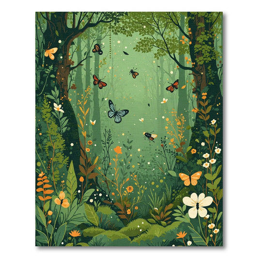 Enchanted Forest Butterflies and Blossom Rug