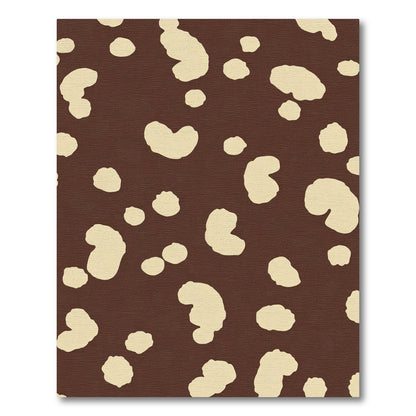 Brown Cream Spotted Organic Shaggy Rug