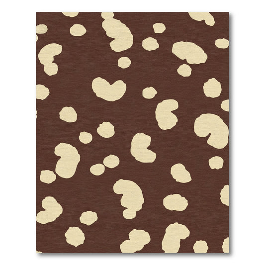 Brown Cream Spotted Organic Shaggy Rug