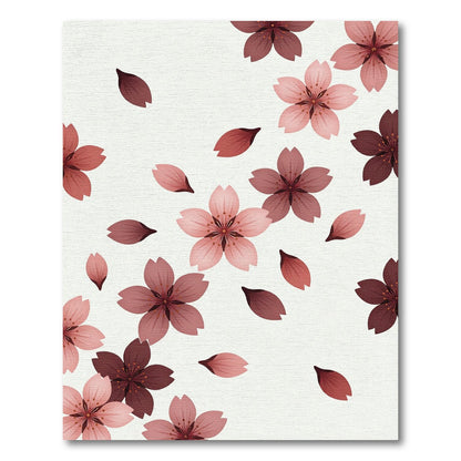 Pink Cherry Blossom Petal Shower Rug