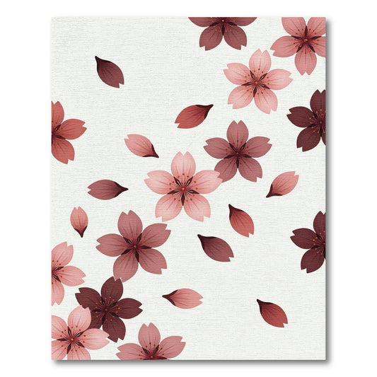 Pink Cherry Blossom Petal Shower Rug