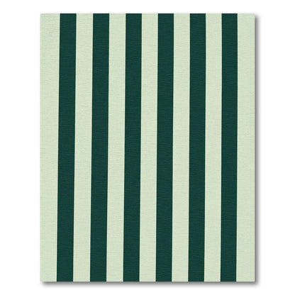 Emerald Green Cream Stripe Rug