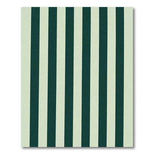 Emerald Green Cream Stripe Rug