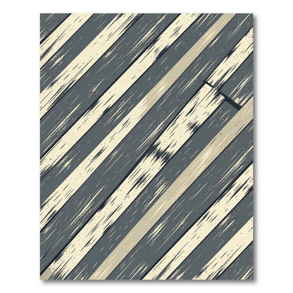 Modern Charcoal Slate Diagonal Distressed Stripe Rug