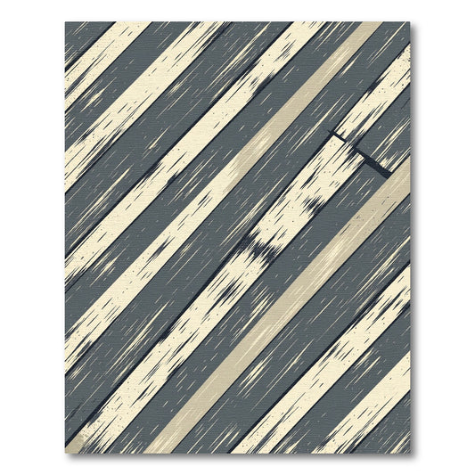 Modern Charcoal Slate Diagonal Distressed Stripe Rug
