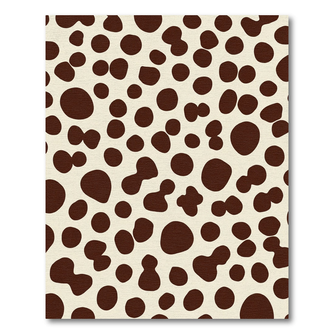 Cream Brown Spotted Irregular Polka Dot Rug