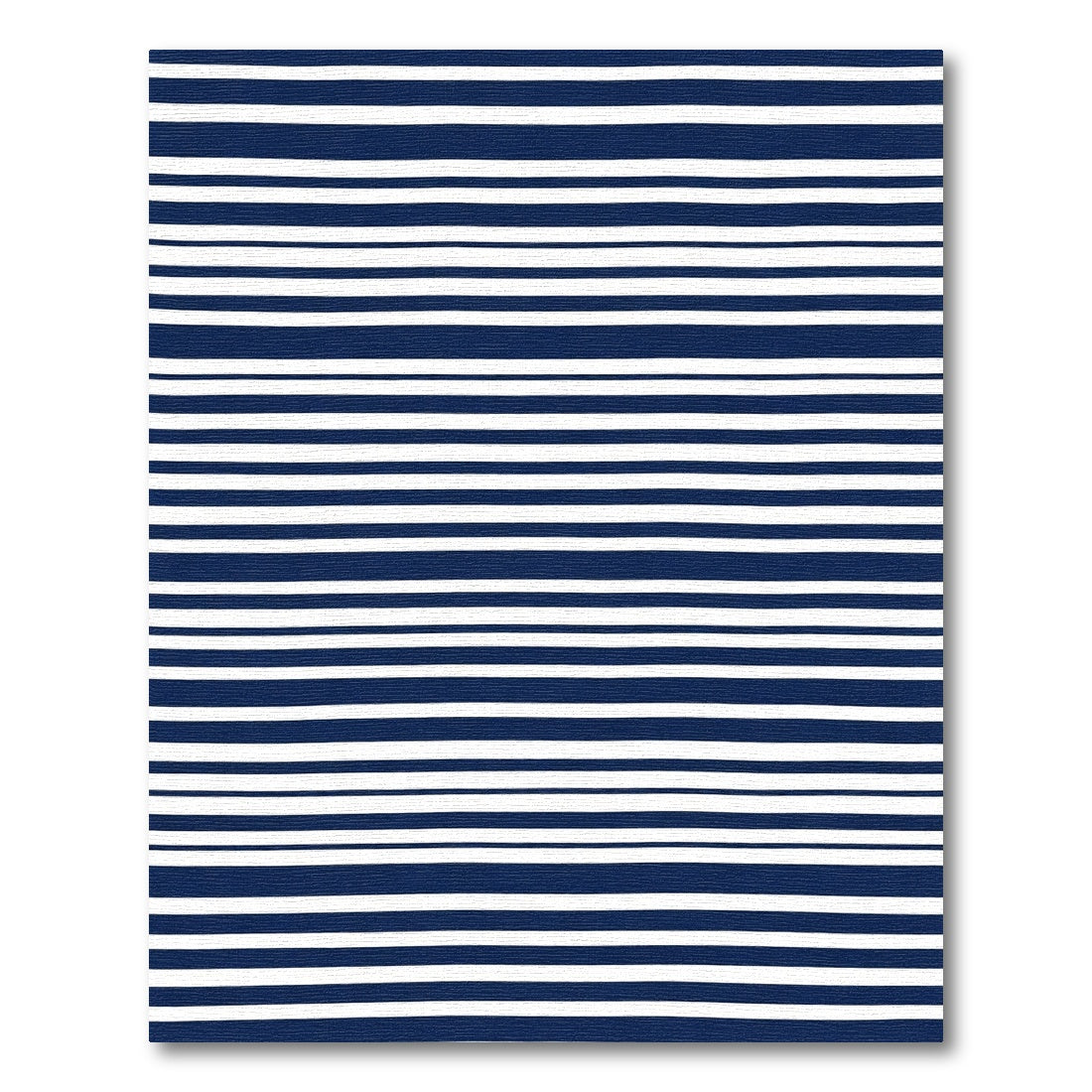 Navy White Thin Stripe Rug