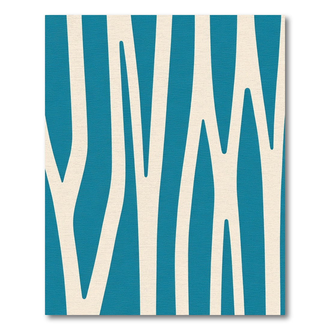Teal Ivory Organic Stripe Rug