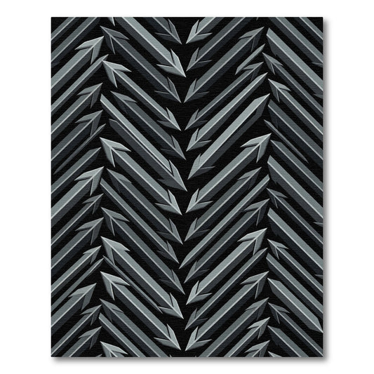 Monochromatic Angular Arrow Chevron Rug