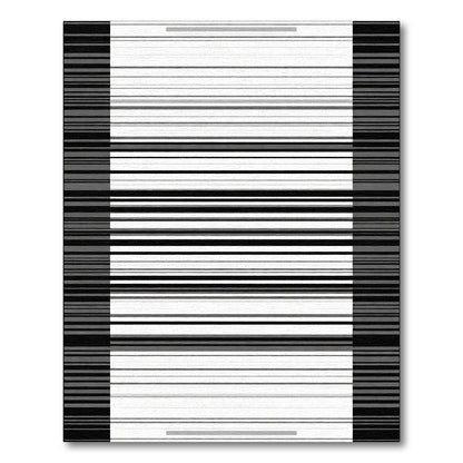 Monochromatic Horizontal Stripe Grid Rug