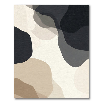 Abstract Neutral Organic Amorphous Shapes Rug