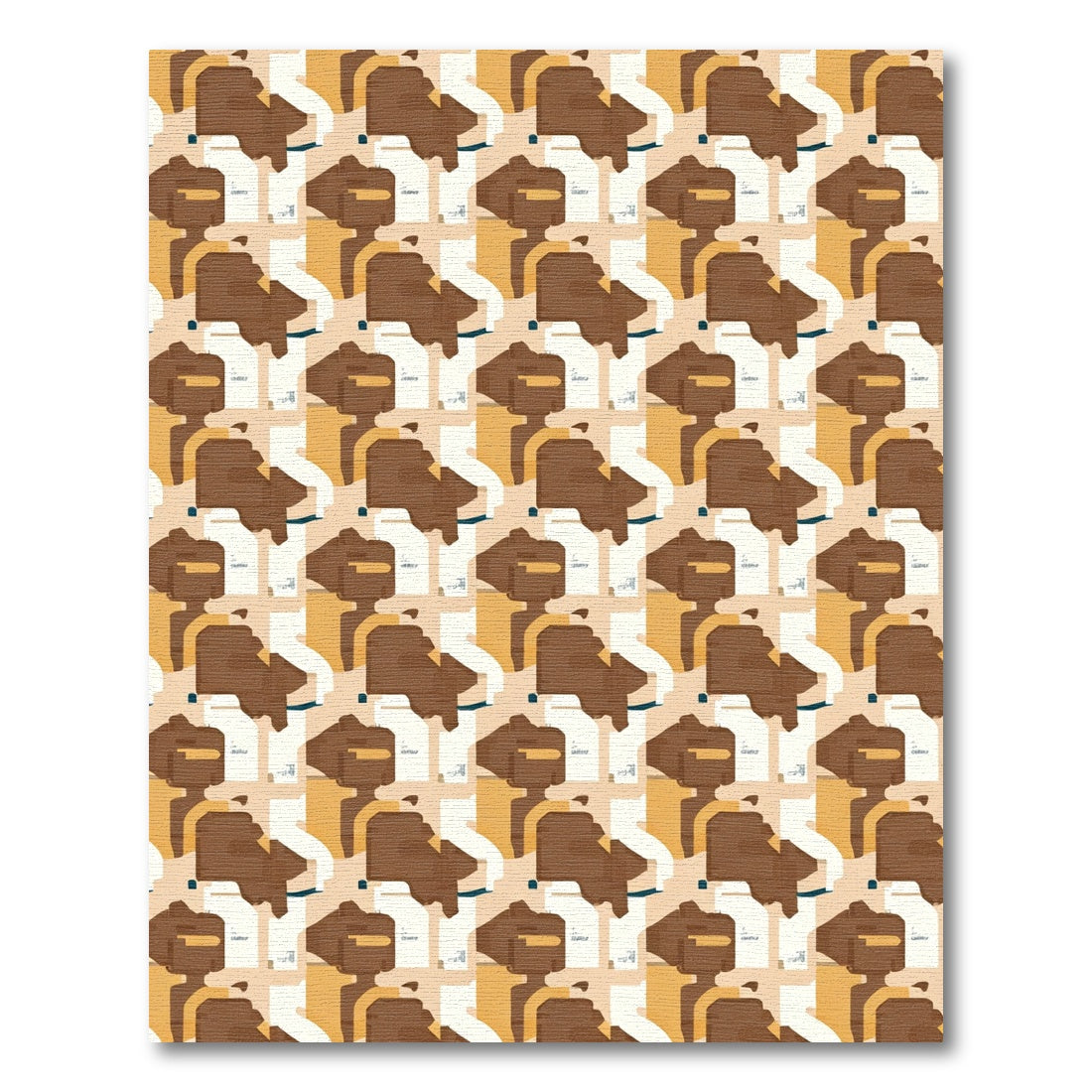 Warm Chocolate Graphic Abstract Rug