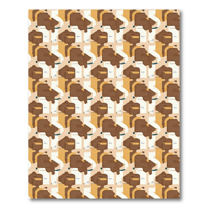 Warm Chocolate Graphic Abstract Rug