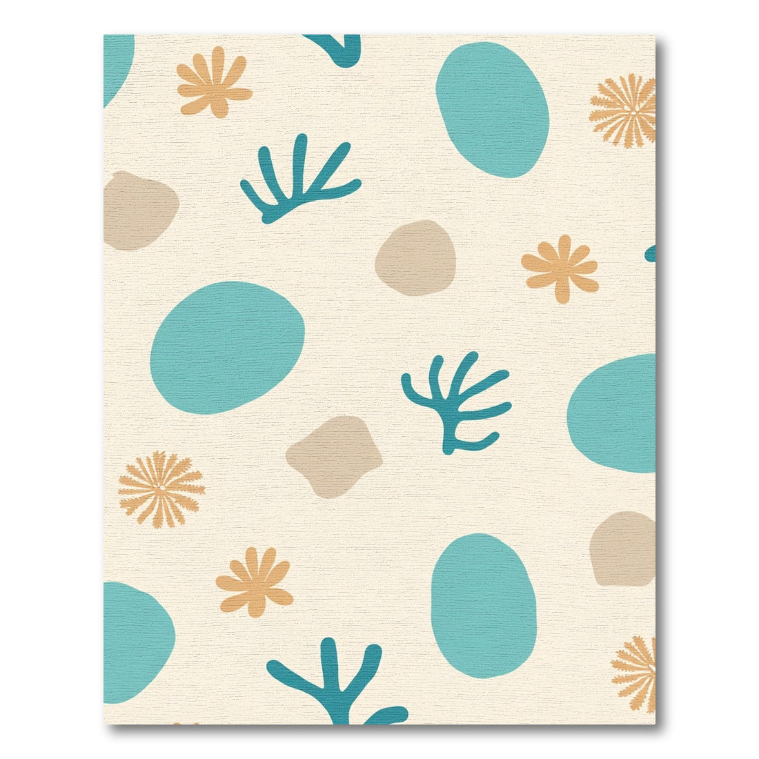 Coastal Abstract Organic Shapes Rug