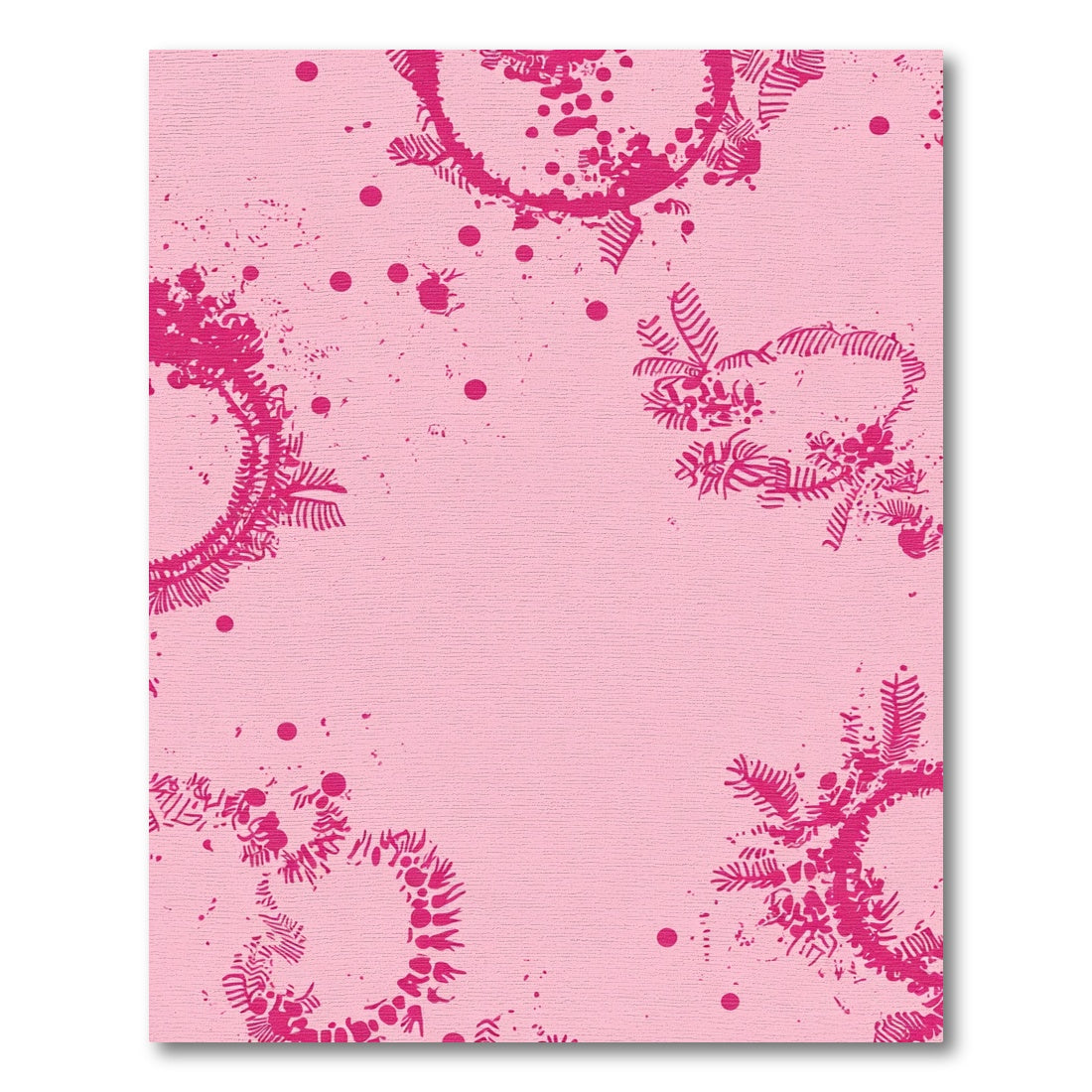Pink Magenta Floral Swirl Rug