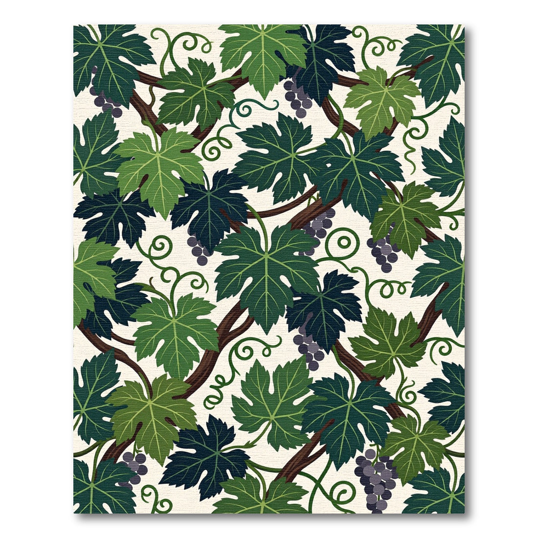 Emerald Grapevine Botanical Climbing Vine Rug