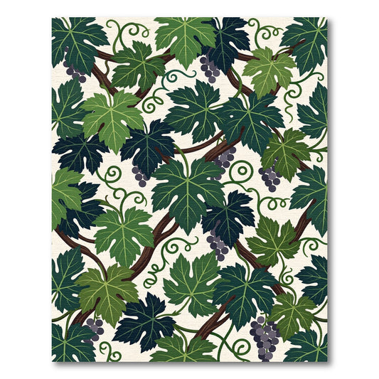 Emerald Grapevine Botanical Climbing Vine Rug