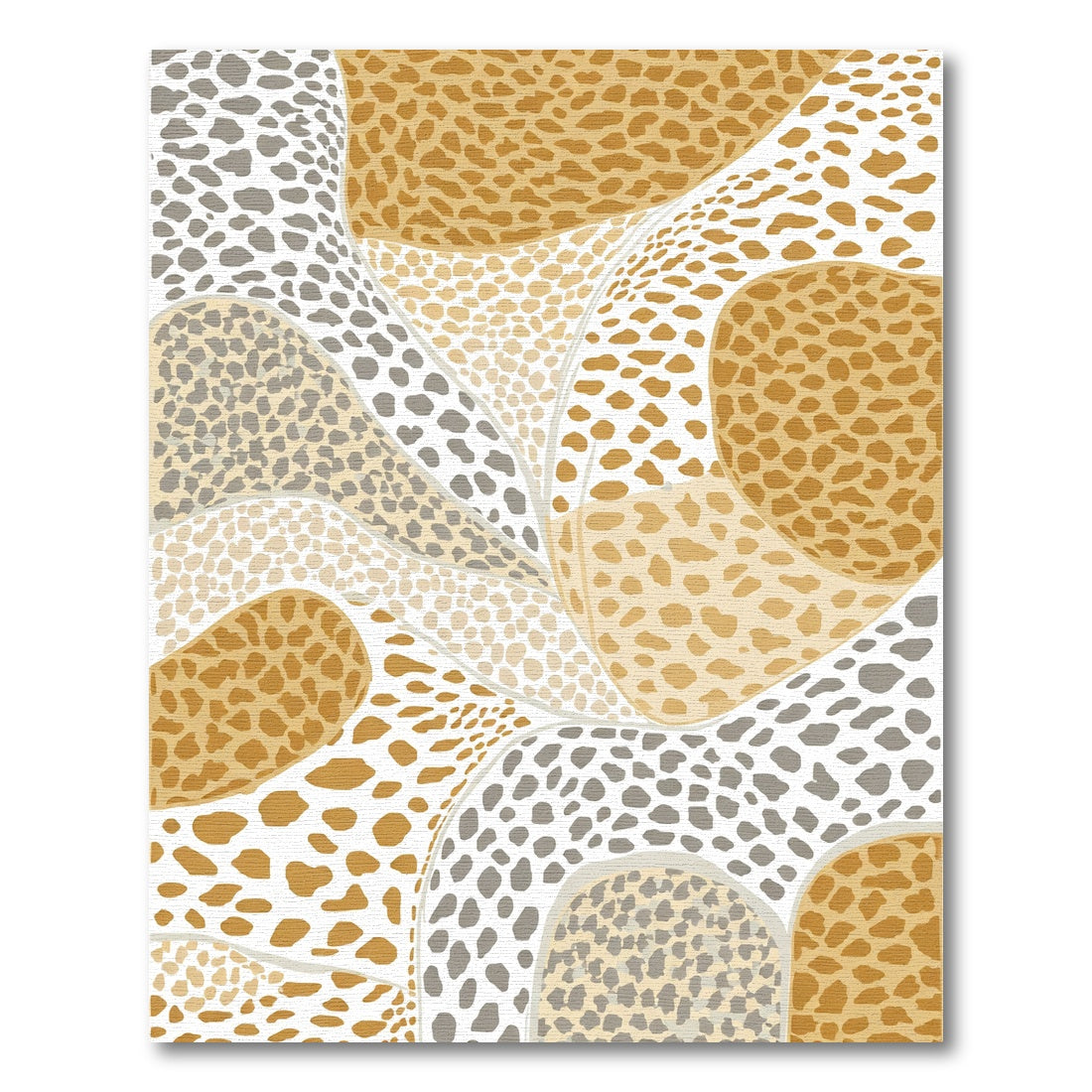 Golden Gray Speckled Organic Flow Rug