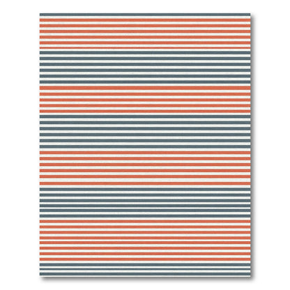 Classic Red White Blue Striped Rug