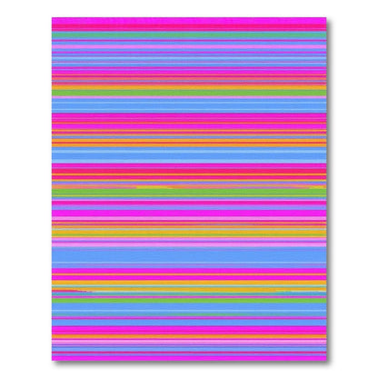 Vibrant Multicolor Horizontal Stripes Rug