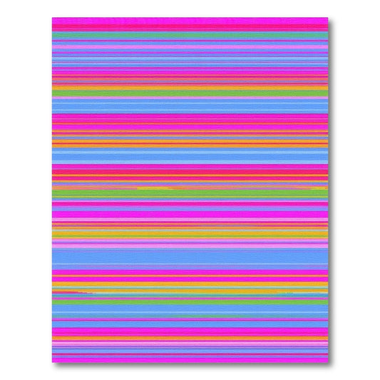 Vibrant Multicolor Horizontal Stripes Rug