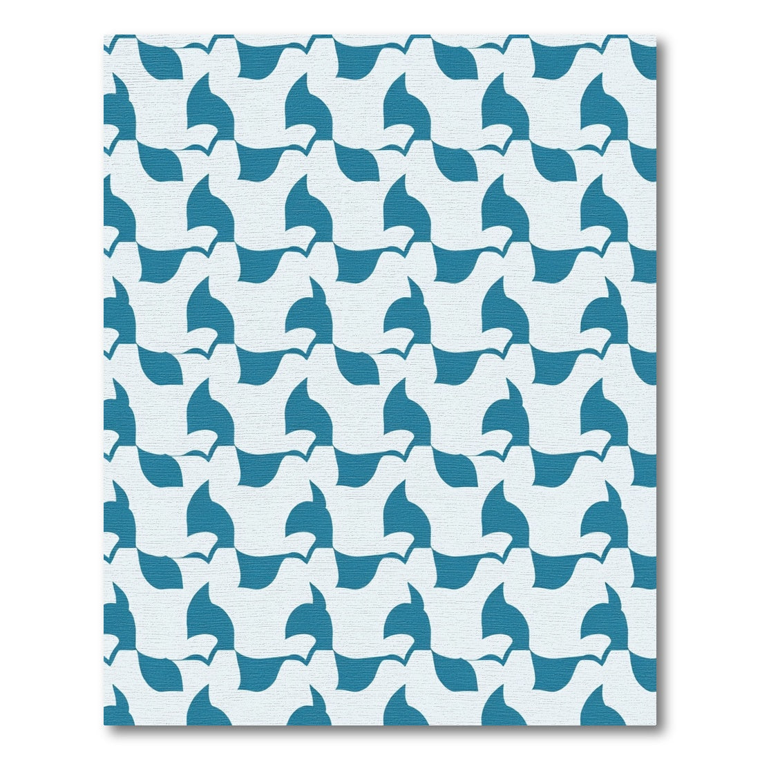 Teal Abstract Wave Harmony Rug