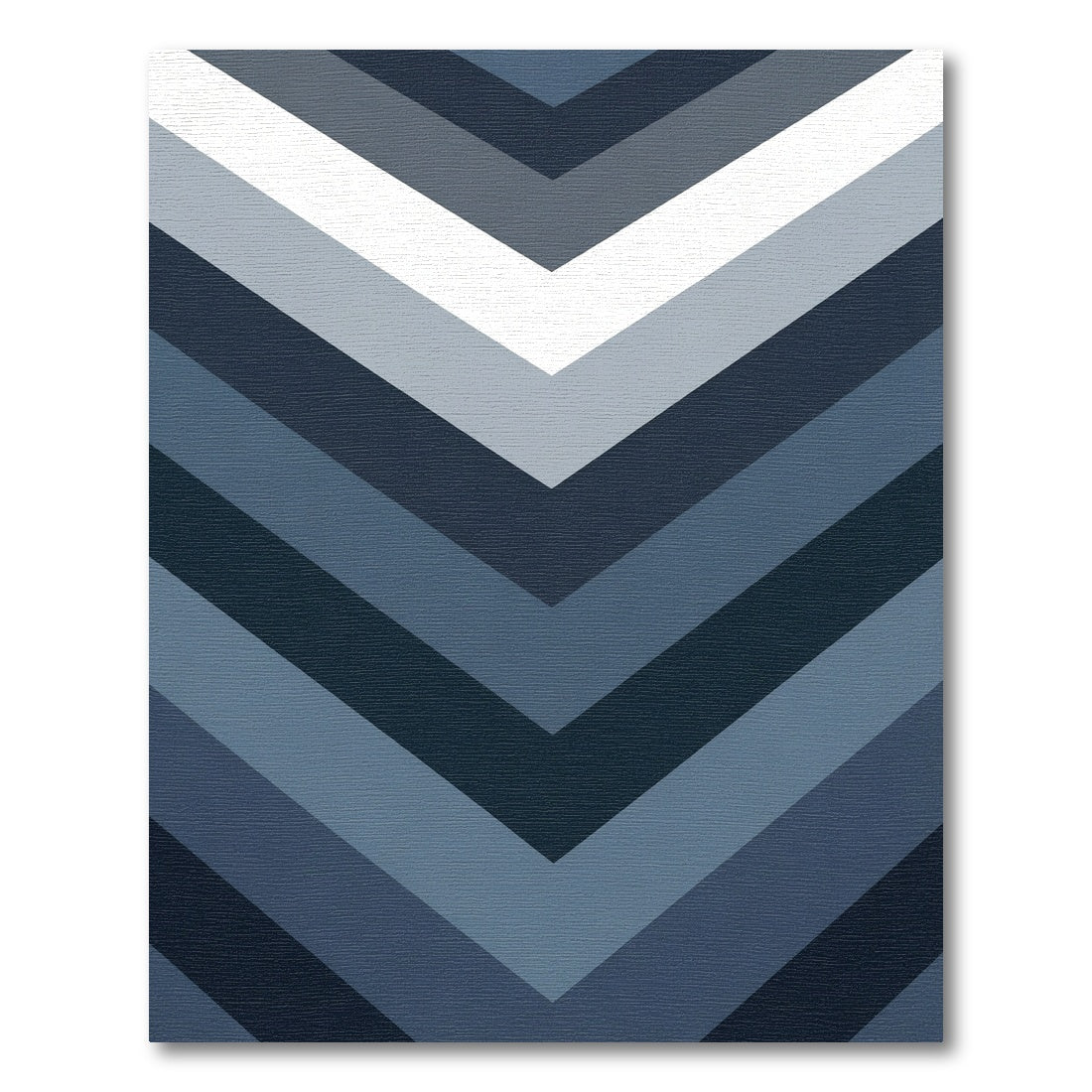 Navy Gray Chevron Stripes Rug
