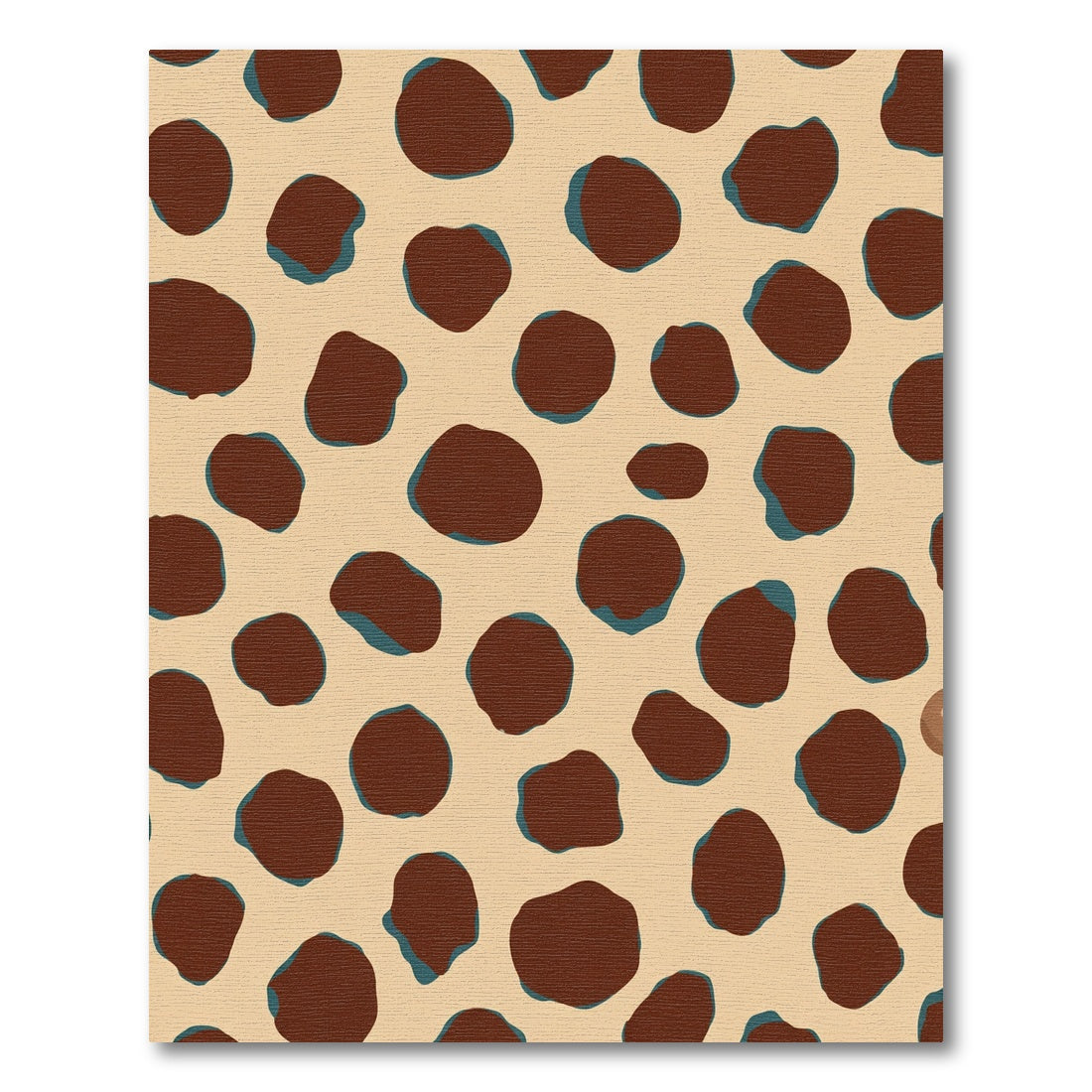 Rich Brown Spotty Organic Pattern Rug