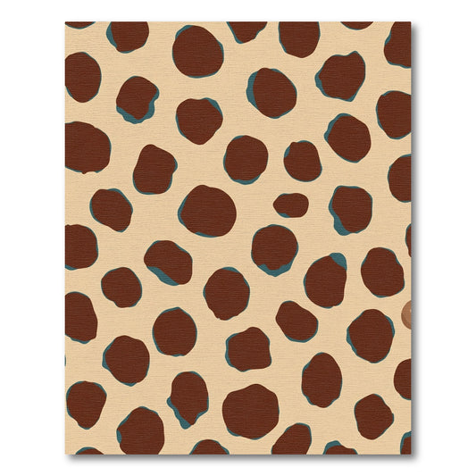 Rich Brown Spotty Organic Pattern Rug
